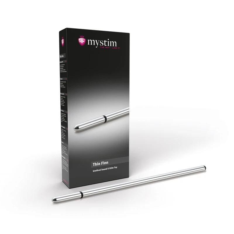 Mystim Thin Finn Medical Aluminium E-Stim Urethral Sound, 8 mm
