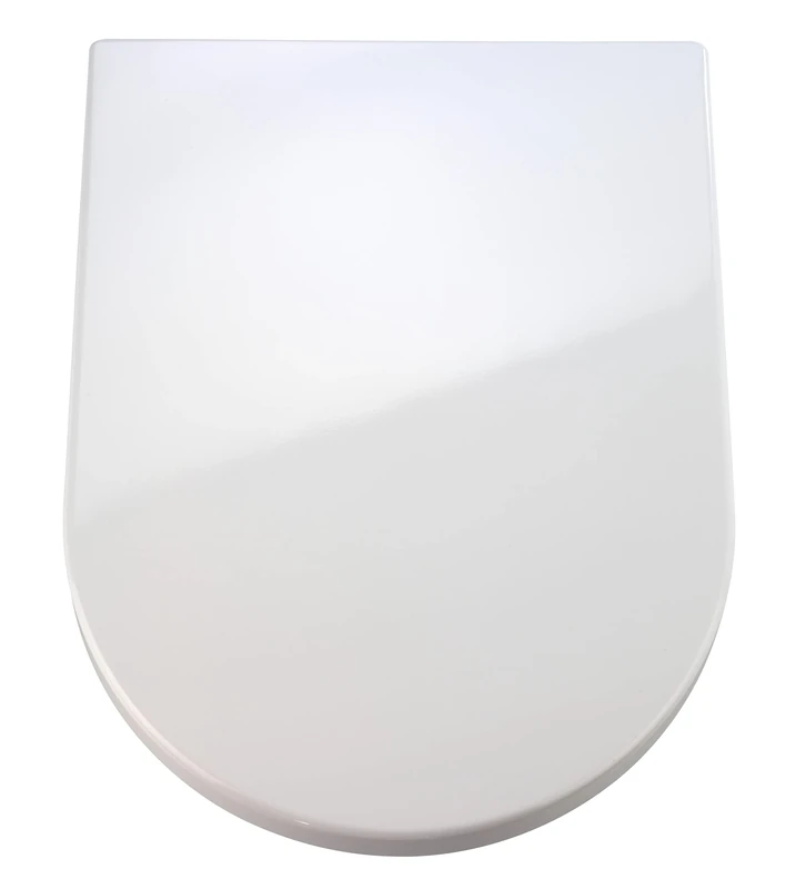 Wenko 18396100 Premium toilet seat Palma EasyClose soft closing mechanism, rustproof FixClip hygienic stainless steel mounting, antibacterial, Plastic Duroplast, 35.7 x 46.5 cm, White