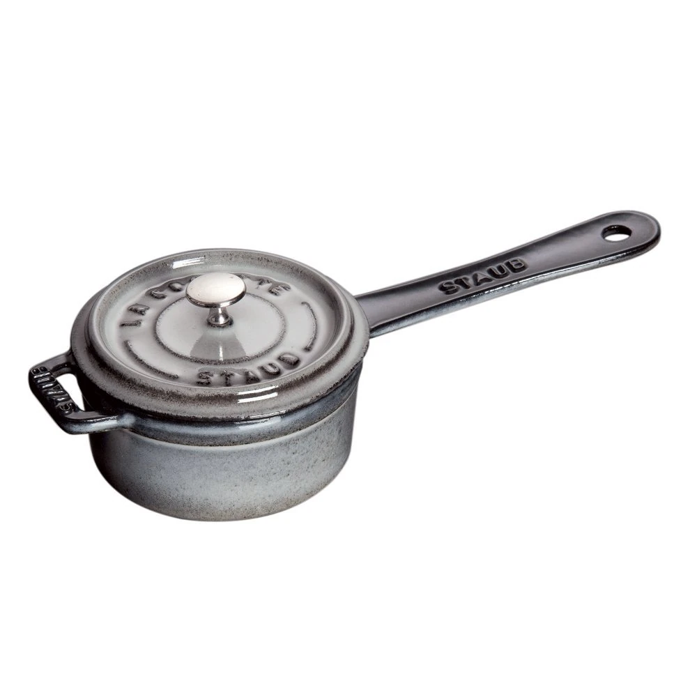STAUB 1241018 Mini Saucepan, Cast Iron, Graphite Gray