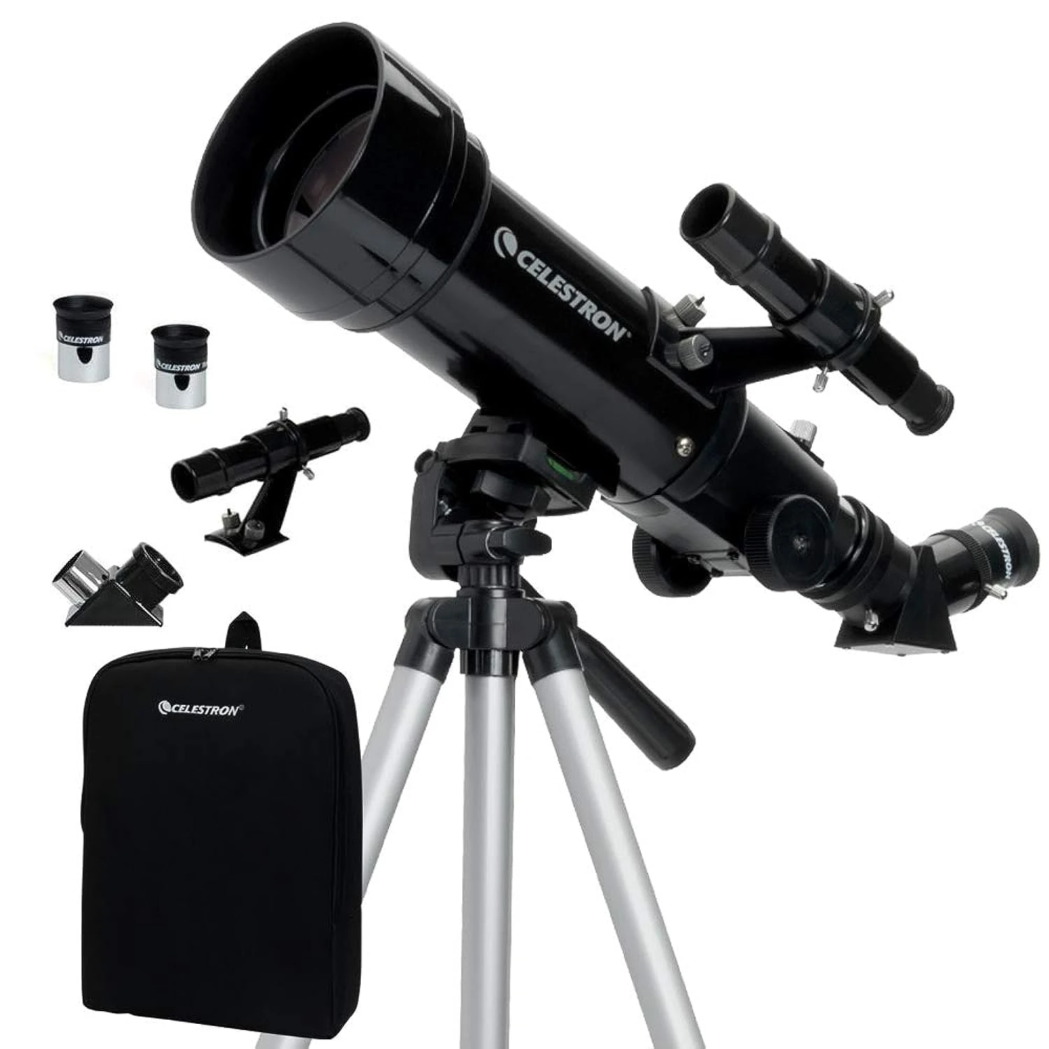 Celestron 21035 Travel Scope 70 Portable Refractor Telescope Kit with Backpack, Black