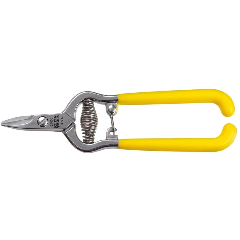Klein Tools 24000 High Leverage Kevlar Snip, 0 V, Yellow/Silver, 160 mm