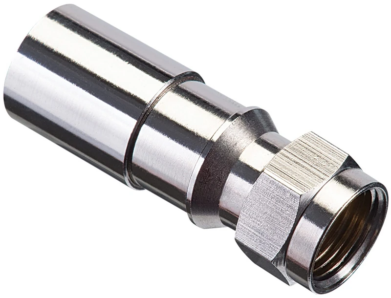 IDEAL Industries, Inc. 92-656 RTQ XR RG-6 F Compression Connectors, Male F Connectors for Cable and Satellite Applications, 100 Connectors, Jar - Image 1