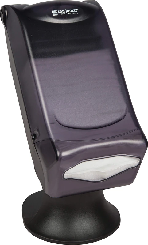 San Jamar H5005S Venue Fullfold Control Napkin Dispenser with Stand, 500 Capacity, 8" Width x 17-1/2" Height x 13" Depth, Black Pearl