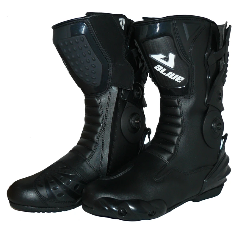 Racing Motorbike Boots, Black, EU 46