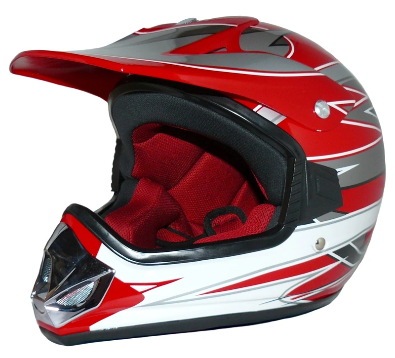 Protectwear Kids Cross Helmet MaX Racing red gloss V310-RT Size 3XS (Youth S) 49/50 cm