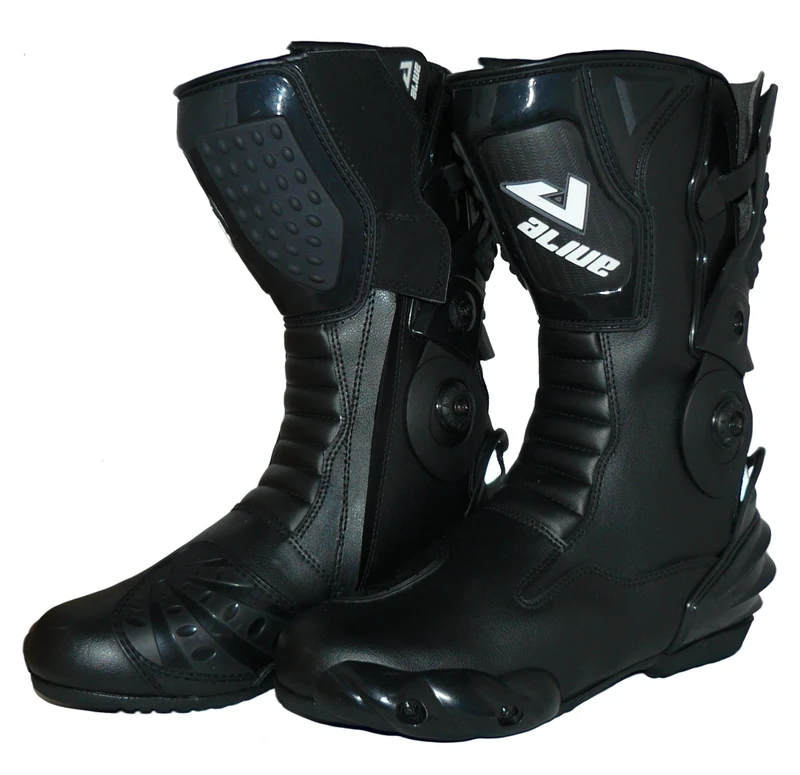 Racing Motorbike Boots, Black, EU 43