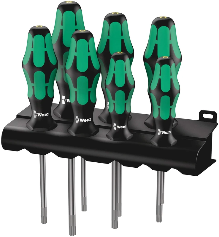 Wera 05223161001 Kraftform Plus 367/7 TORX HF (Holding Function) Screwdriver Set, TX8 to TX30, 6-Piece