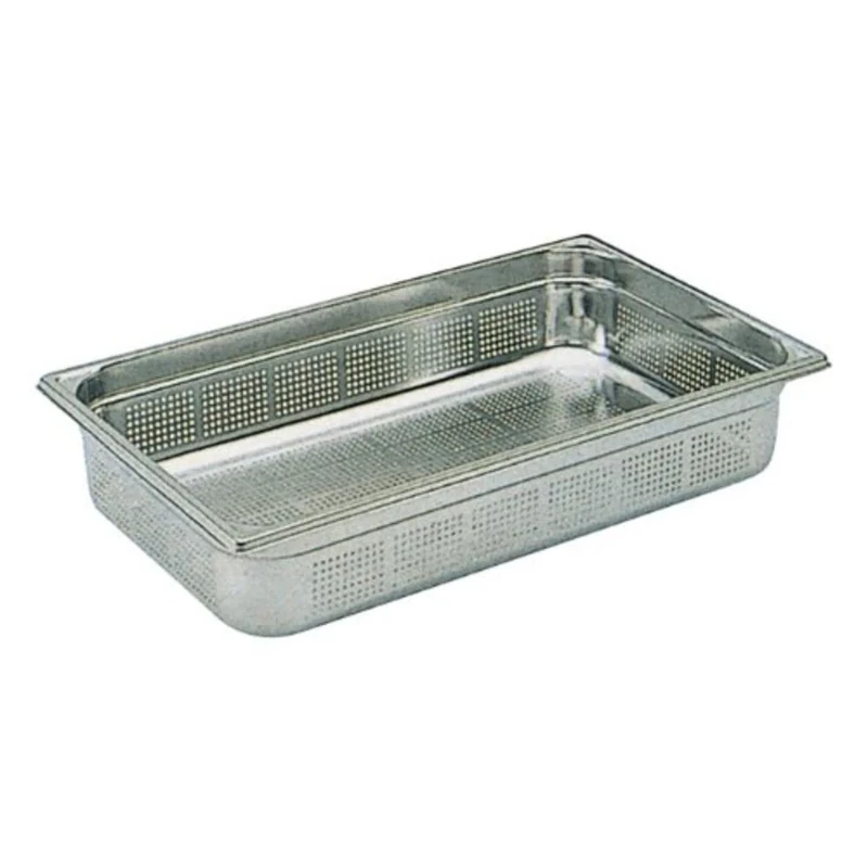 Bourgeat K140 Stainless Steel Perforated 1/1 Gastro norm Pan, 55 mm