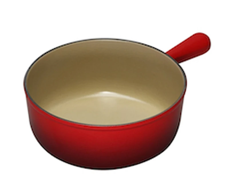 Le Creuset Enamelled Cast Iron Fondue Saucepan, 22cm, 2.6 litres, Cerise, 20007220602460
