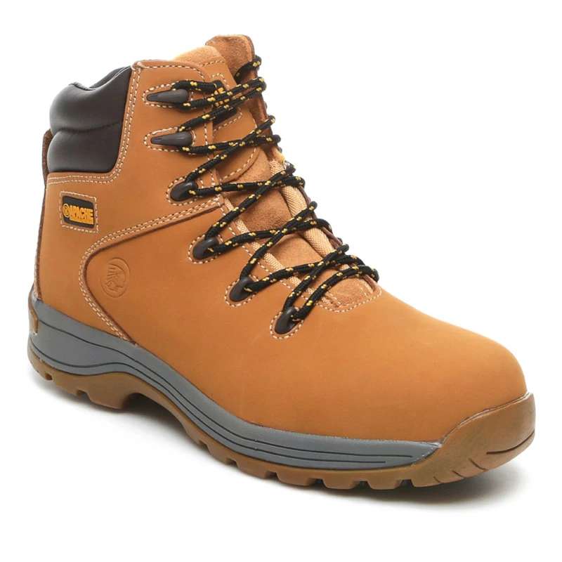 Apache AP314CM Nubuck Safety Boot | Size 12 UK | Steel Toe Cap | Water Resistant | Lightweight Padded Tongue and Collar | S3 SRC and HRO Safety Approved