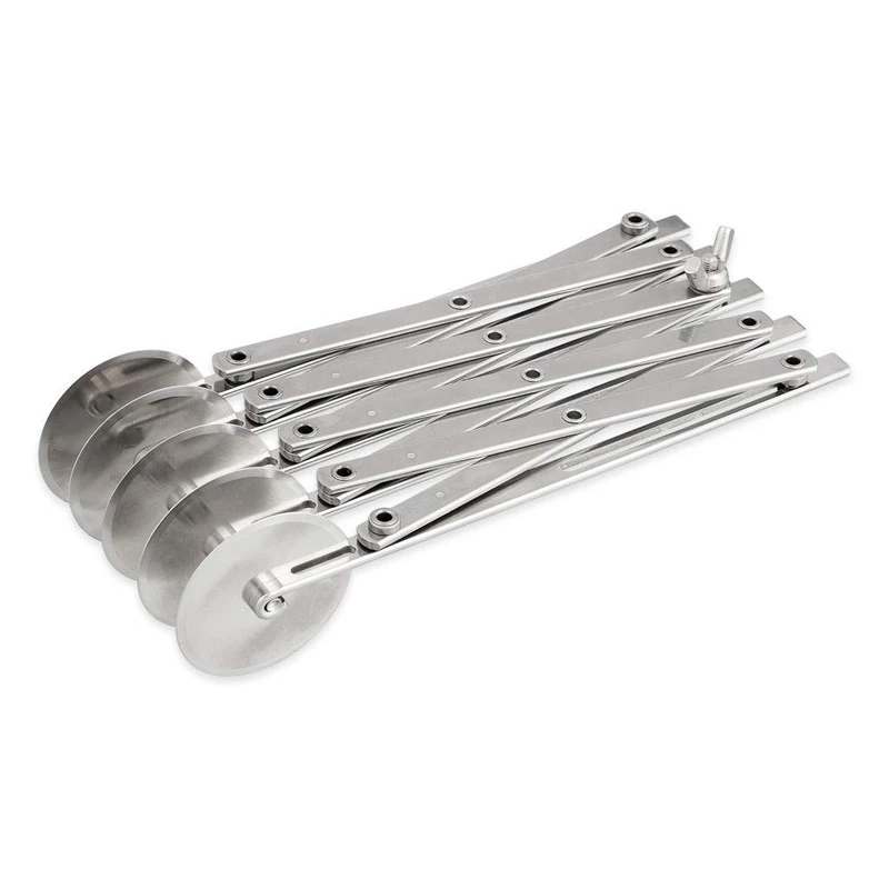 thermohauser Dough Cutter (Stainless Steel) 5-Piece with Smooth Cutting Wheels Wheel Size 5.5 cm
