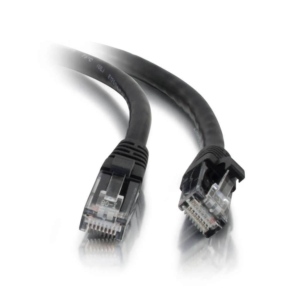 C2G 10M BLACK Cat5e Ethernet RJ45 High Speed Network Cable, LAN Lead Cat5e Unshielded PVC UTP Patch Cable