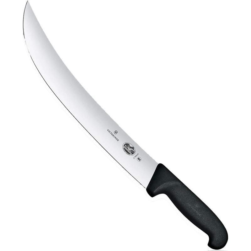 Victorinox Cimeter Steak Knife Fibrox with Curved Blade 36cm, Stainless Steel, Black, 30 x 5 x 5 cm - Image 1
