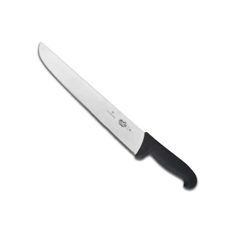 Victorinox" Fibrox Slaughter/Butcher's Knife, Stainless Steel, Black, 31 x 5 x 5 cm
