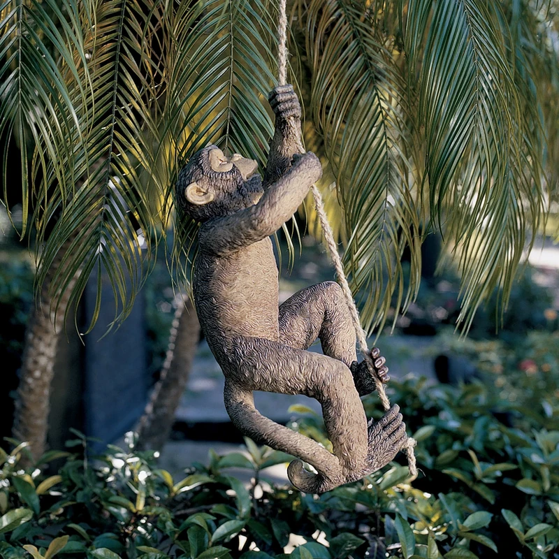Design Toscano Makokou the Climbing Monkey Sculpture