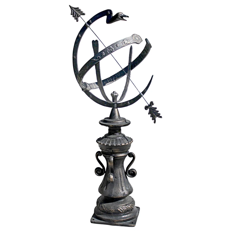 Design Toscano SP1173 Hyde Park Authentic Garden Armillary Sphere Statue, 101.5 cm, Cast Iron, Bronze Finish - Image 1