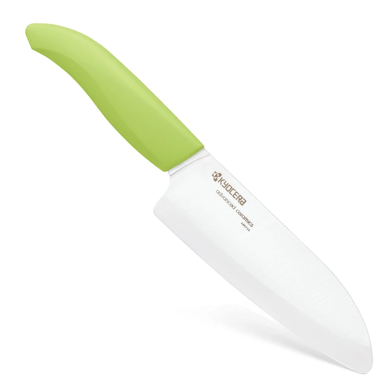 Kyocera FK-140 WH-GR EU - 14cm Santoku Ceramic Knife - Green Handle