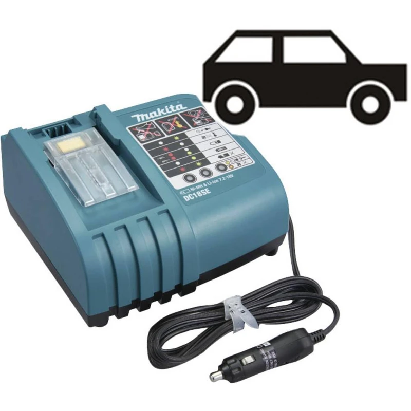 Makita DC18SE 14.4 - 18 V Li-ion Fast Battery Charger, Blue, Small - Image 1