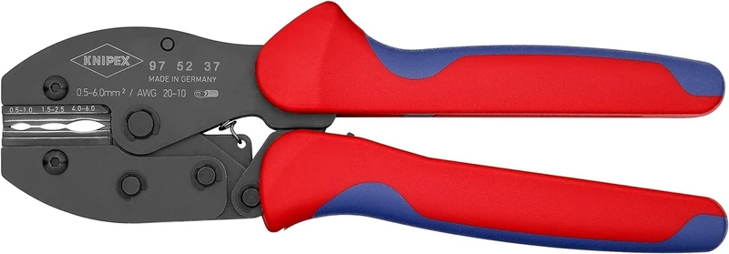 Knipex 97 52 37 "Preciforce" Crimping Plier for Heat Shrinkable Sleeve Connectors, Multi-Colour, 0.5 - 6 mm