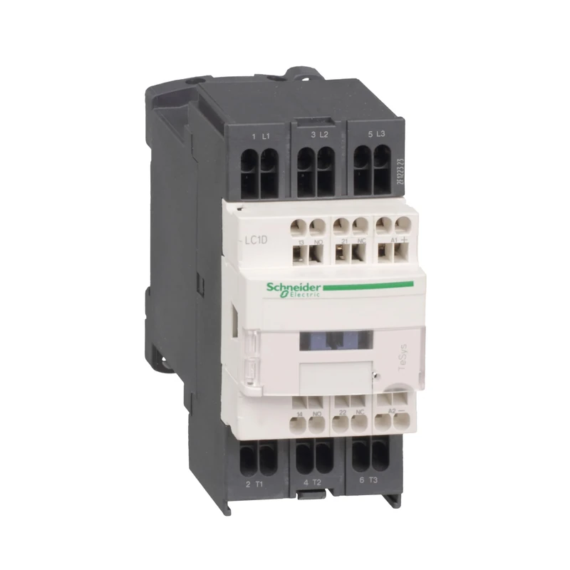 Schneider Electric TeSys Deca contactor,3P(3NO),AC-3/AC-3e,=440V 9A,230V AC coil,spring,LC1D093P7