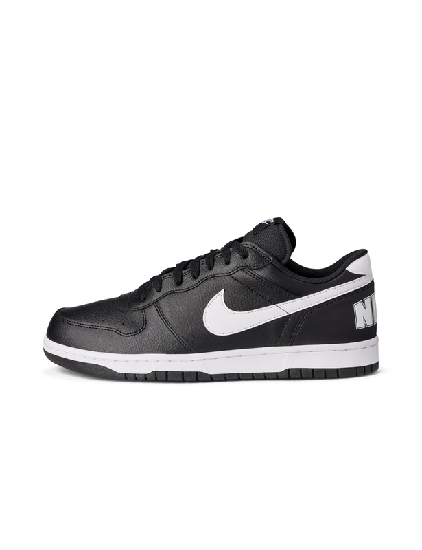 NIKE Men's Big Low Basketball Shoes, Black/White, 9.5 UK