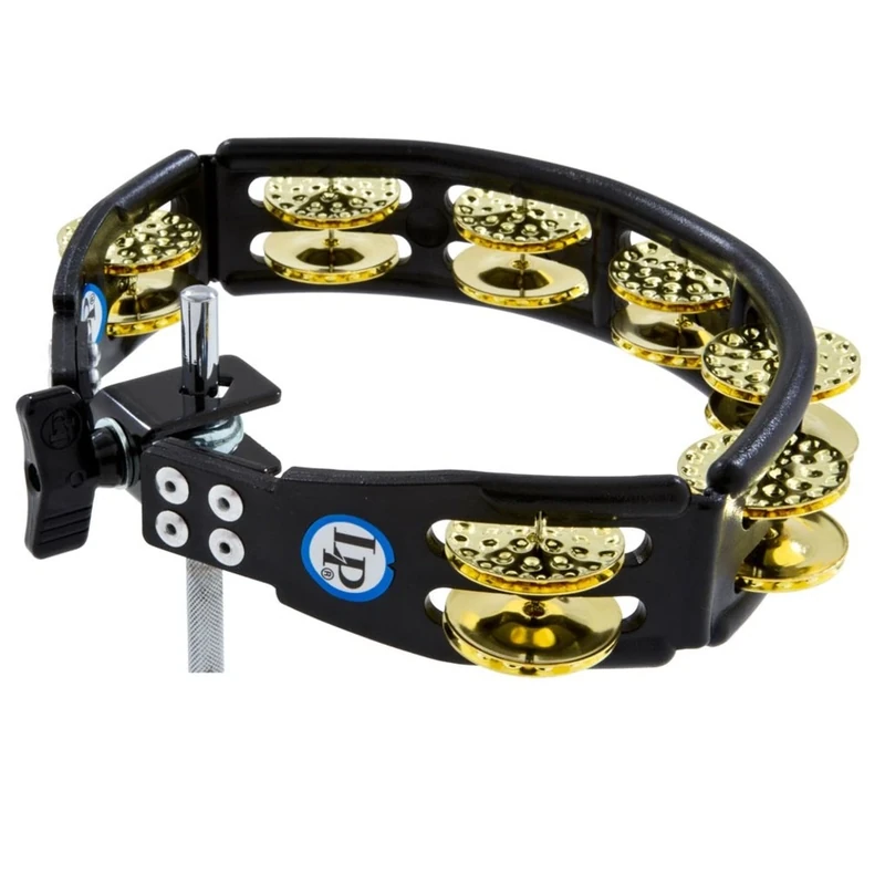 LP Latin Percussion Tambourin Cyclops schwarz montierbar Messingschellen zweireihig LP179