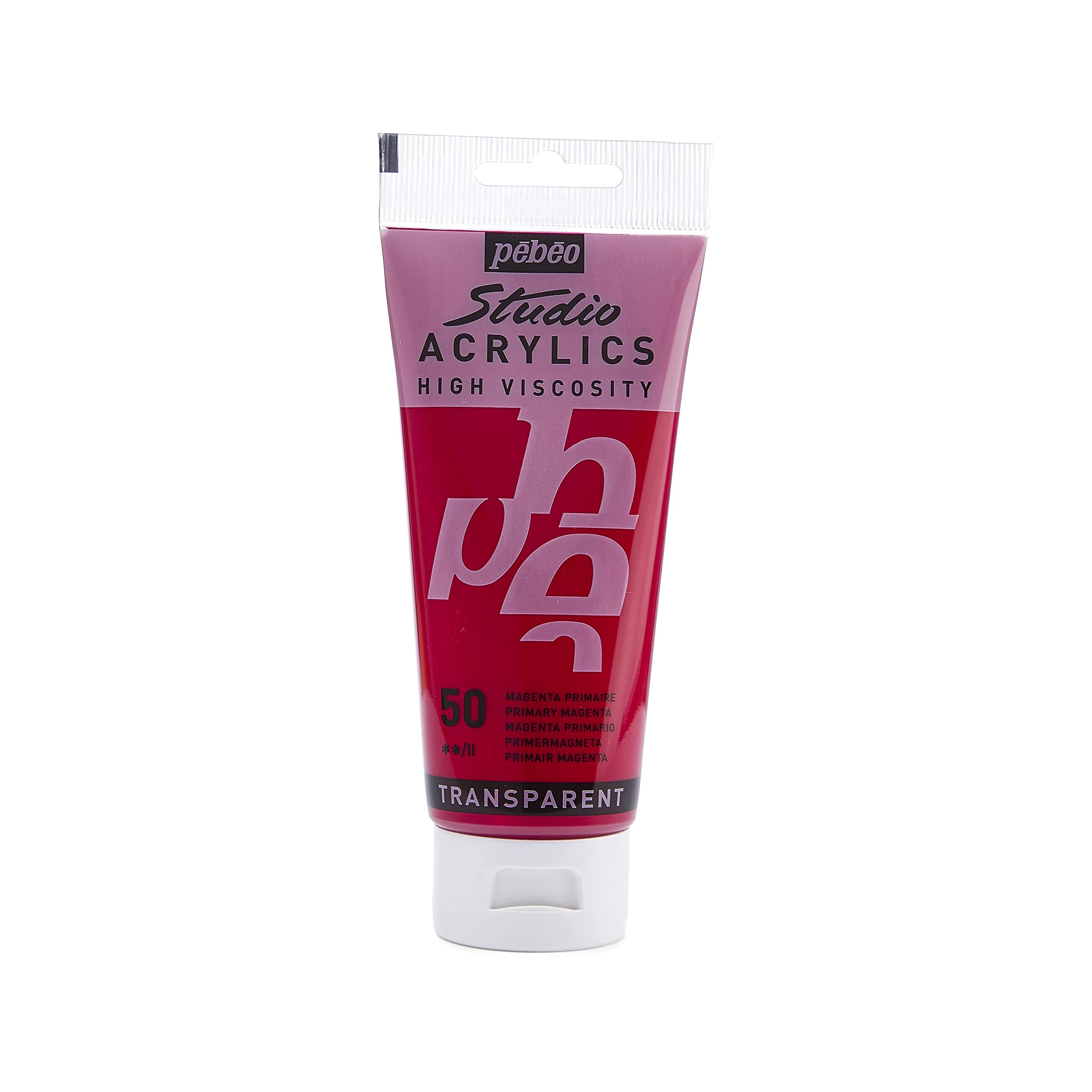 PEBEO Acrylic transparent paint - Primary Magenta - 100 ml