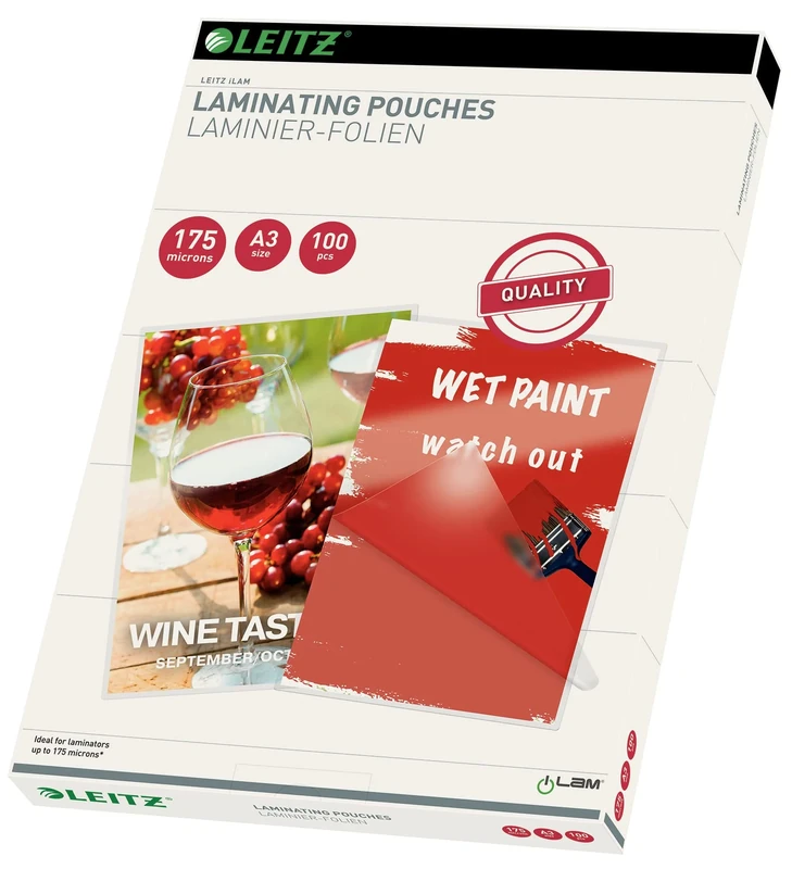 Leitz iLAM A3 175 Micron Glossy Laminating Pouch (Pack of 100)