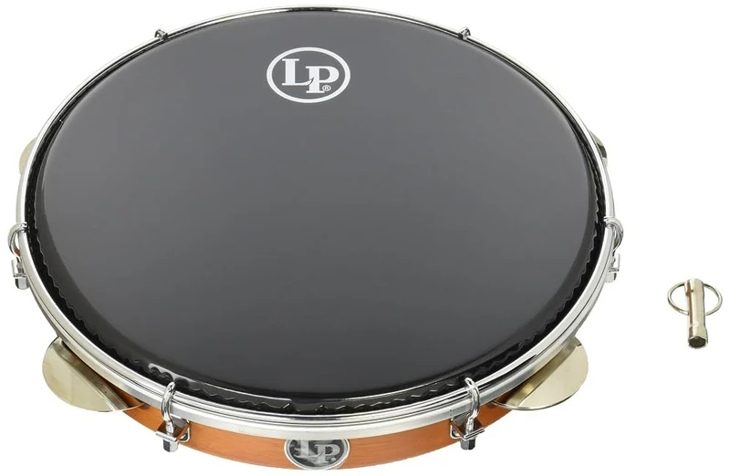 Latin Percussion LP3010 Brazilian Pandeiro, Black, 10-Inch