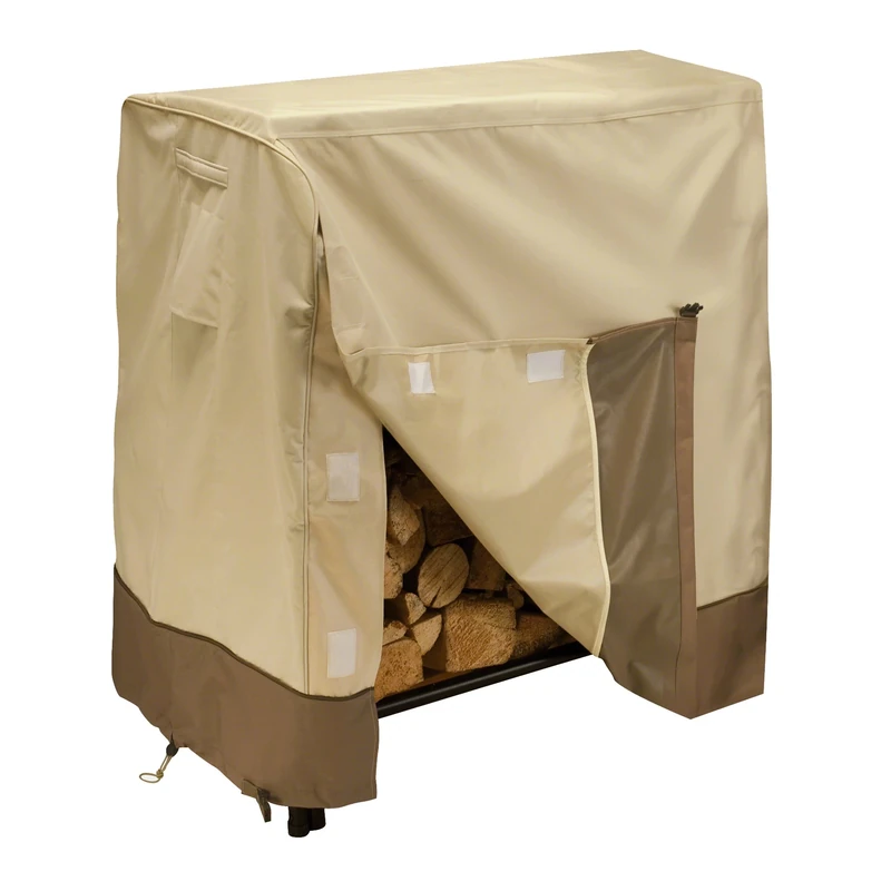 Classic Accessories 72972 Veranda Log Rack Cover, Pebble, 122 cm - Image 1