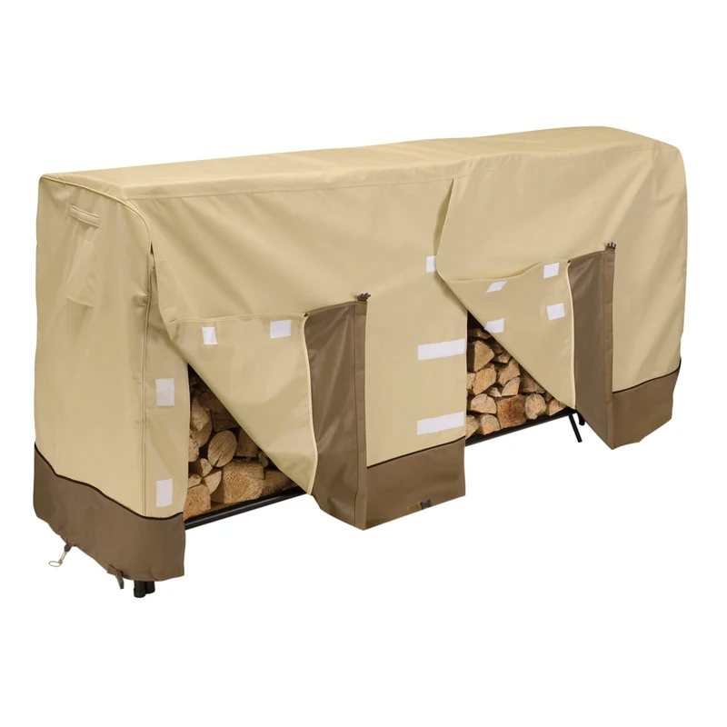 Classic Accessories 72982 Veranda Log Rack Cover, Pebble, 244 cm - Image 1