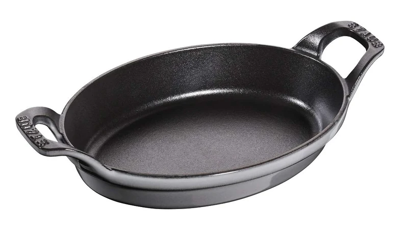 STAUB Oval Roasting Dish, 21 cm, Graphite Grey