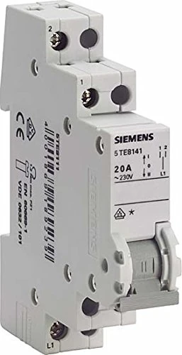 Siemens 5TE8142 Group Switch, D=70MM 20A 2GROUPS, White