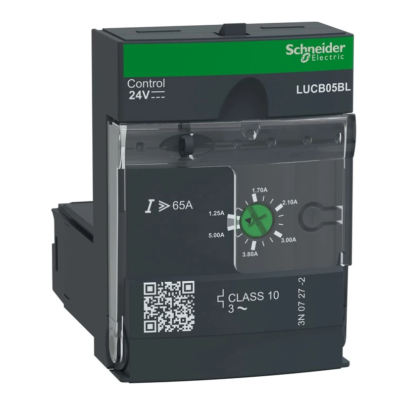 Schneider Electric, TeSys U, Advanced control unit, 1.25-5A, 3P motors, protection and diagnostic, class 10, coil 24V DC, LUCB05BL