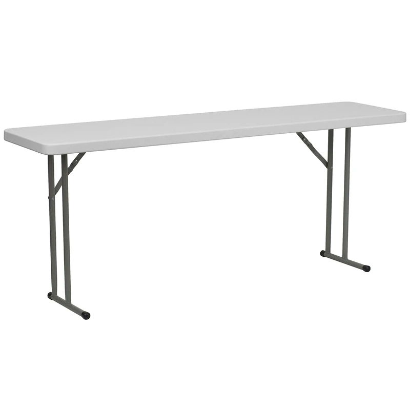 Flash Furniture Folding Table, 182.88 x 45.72 x 73.66 cm, White