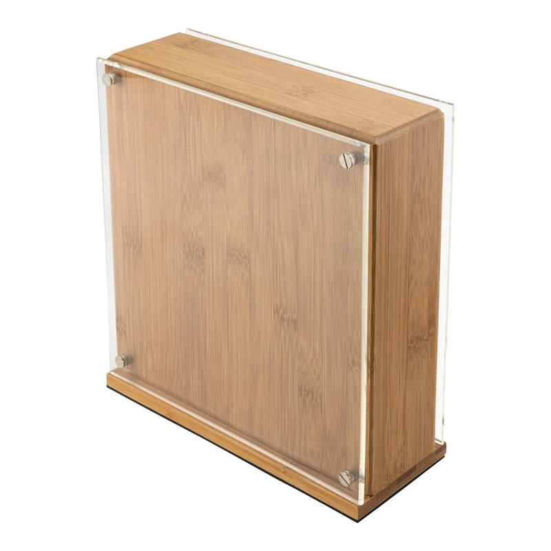 Rockingham Forge Magnetic Bamboo Knife Block for 8 Knives – Universal Knife Holder for Simple & Hygienic Kitchen Knife Storage