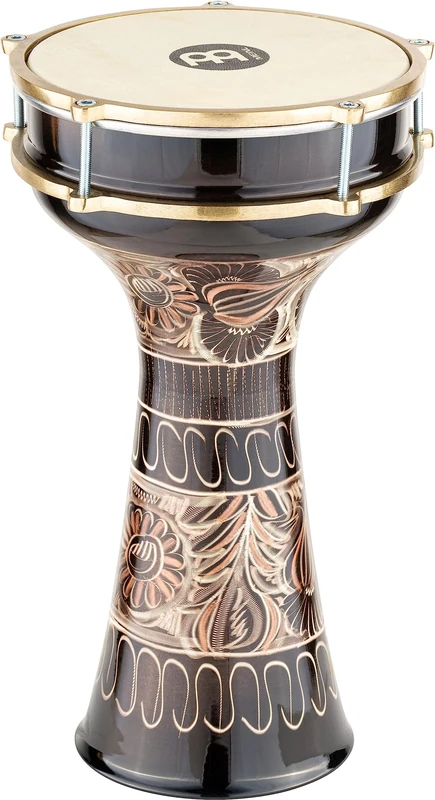 Meinl Percussion Copper Series Darbuka - Very Large Handdrum - With Natural Rawhide - Diameter 7.875 Inches - Hand Engraved - Copper, Multicoloured (HE-205)