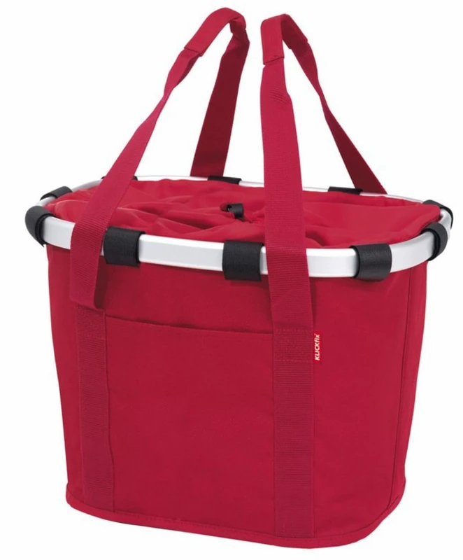 KlickFix Unisex Brašna na řidítka skládací koš jízdní kolo Reisenthel City Bag, Red, 35 x 28 5 cm EU