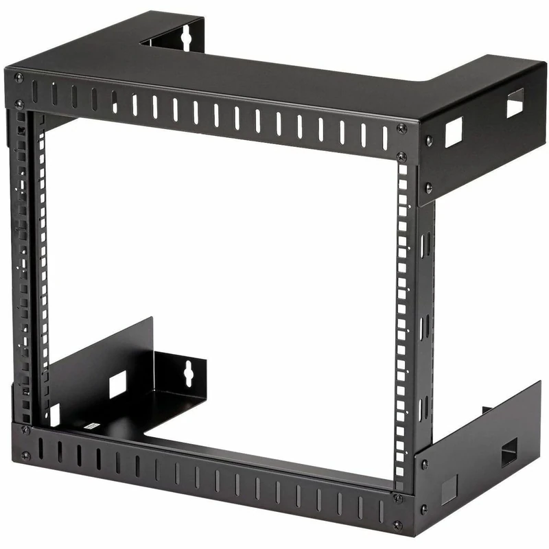 StarTech.com 2-Post 8U Heavy-Duty Wall-Mount Network Rack, 19" Open Frame Server Rack, 12" Deep, Wall Mount Data Rack for IT / AV / Patch Panel / Computer Equipment (RK812WALLO)