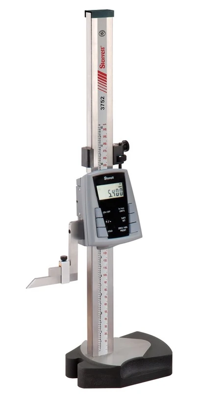 Starrett 3752-12/300 Electronic Height Gage, 0-12" Range, 0.0005 Resolution, 0.100 Graduations With output