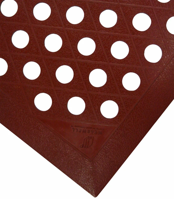 Wearwell 482.12x30x60TC Anti-Microbial Mat, Grade A, 76 cm x 152 cm, Terra Cotta - Image 1