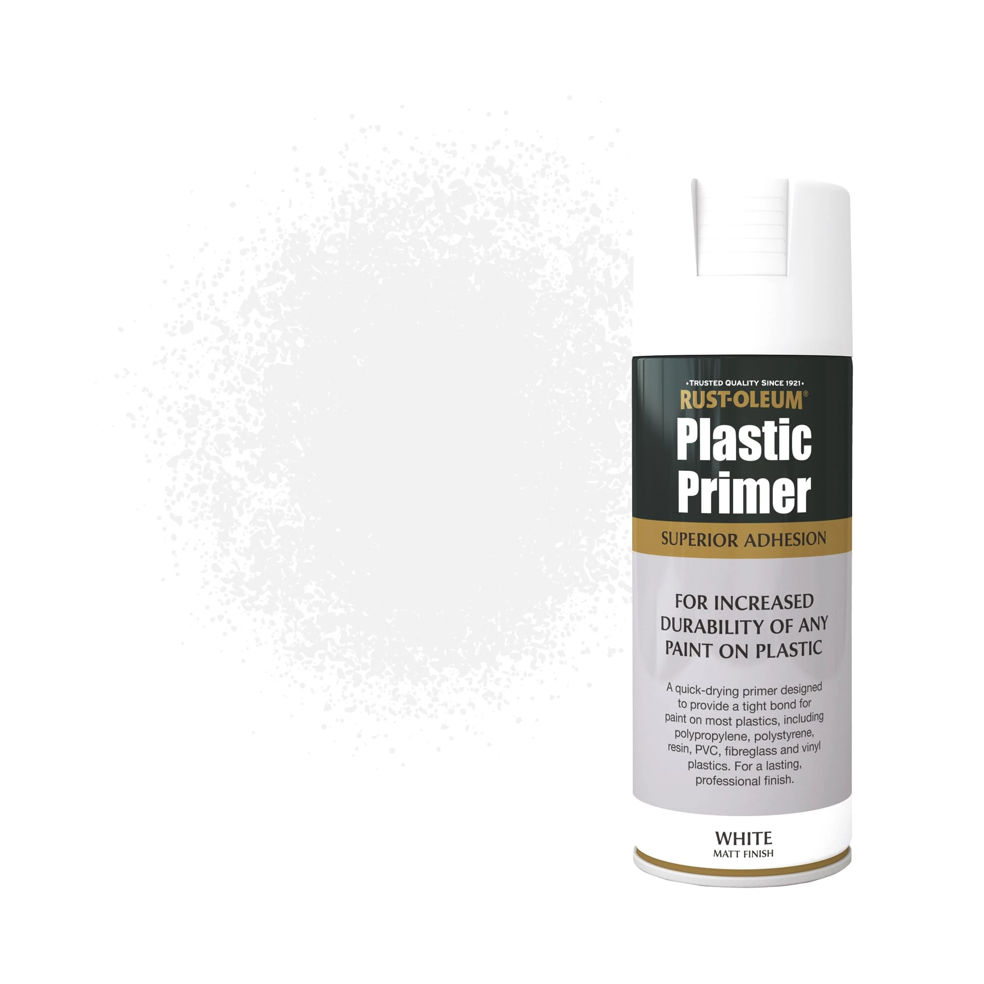 Rust-Oleum 400ml Plastic Primer Spray Paint Aerosol - White