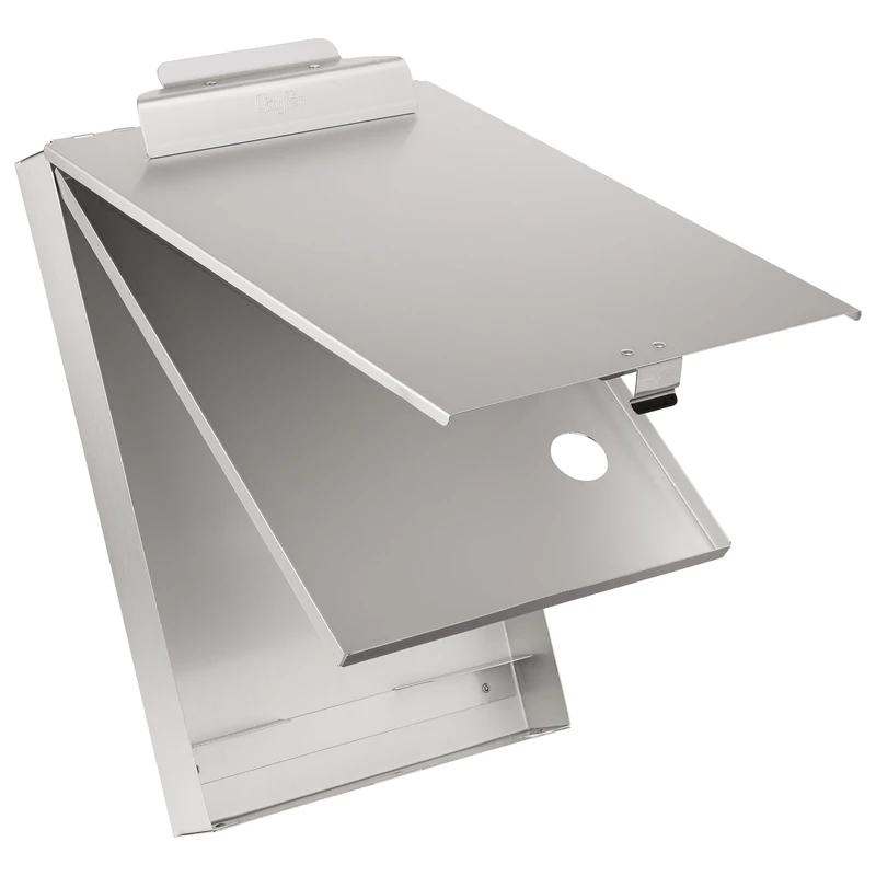 Saunders CruiserMate 21017 Storage Clipboard for Forms 23 x 34.5 cm with Twin Compartments/Opens Downwards/Silver