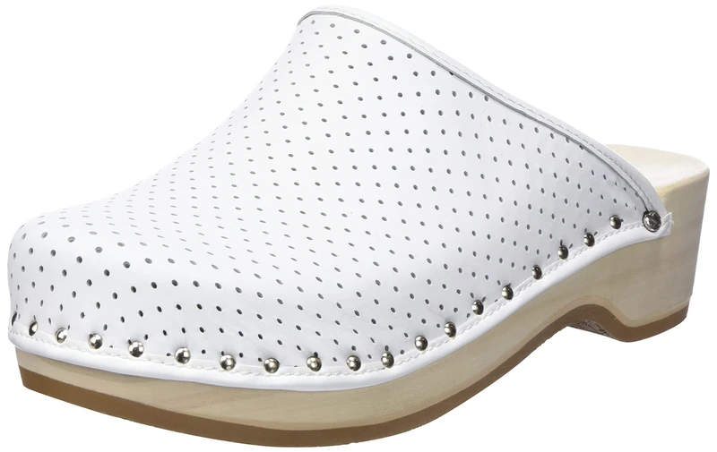 Berkemann Standard-Toeffler, Unisex - Adults Clogs & Mules Clogs, White (Weiß 100), 4.5 UK (37.5 EU)