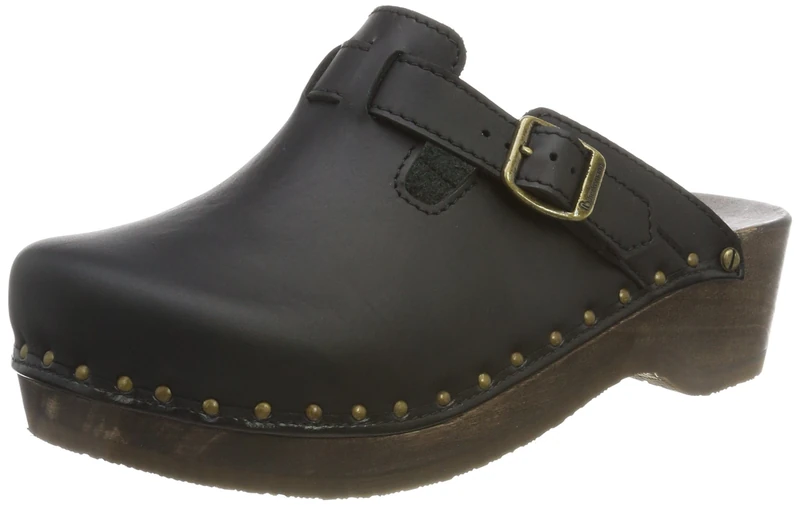 Berkemann Riemen-toeffler, Unisex Adults' Mules, Black, 12 UK