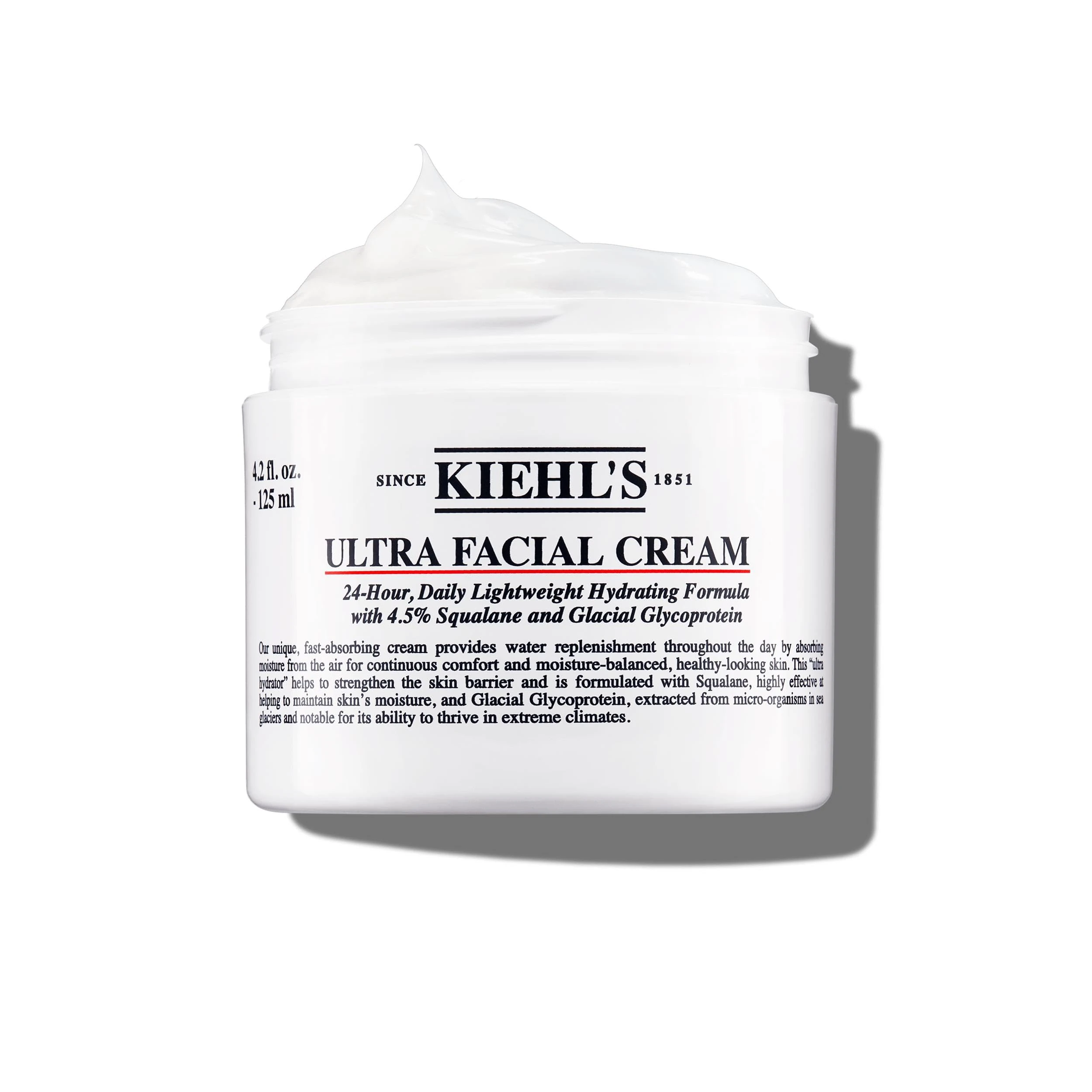 Kiehl's Ultra Facial Cream, Face Moisturiser For Women & Men, Suitable for All Skin Types, Fragrance-Free, 125Ml