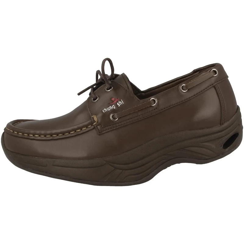 chung shi Unisex Mocassin Comfort Step Brown Casual Lace Up 9100 845 3 UK