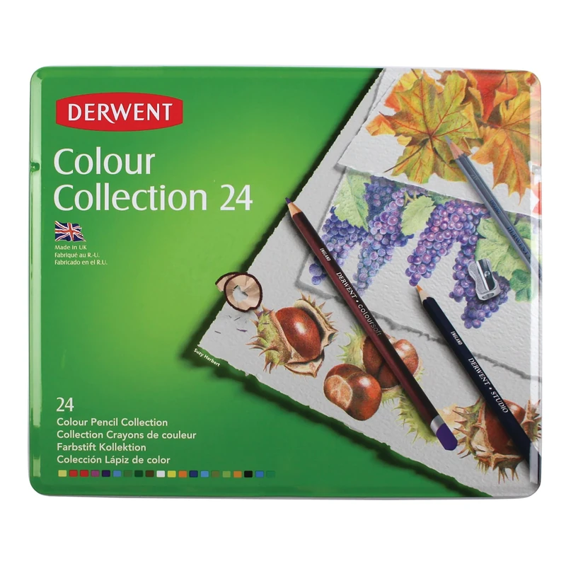 Derwent Colour Collection Sampler Kit, Set of 24 Pencils, Blocks and Accessories for Colouring and Drawing, Professional Quality, 0700212