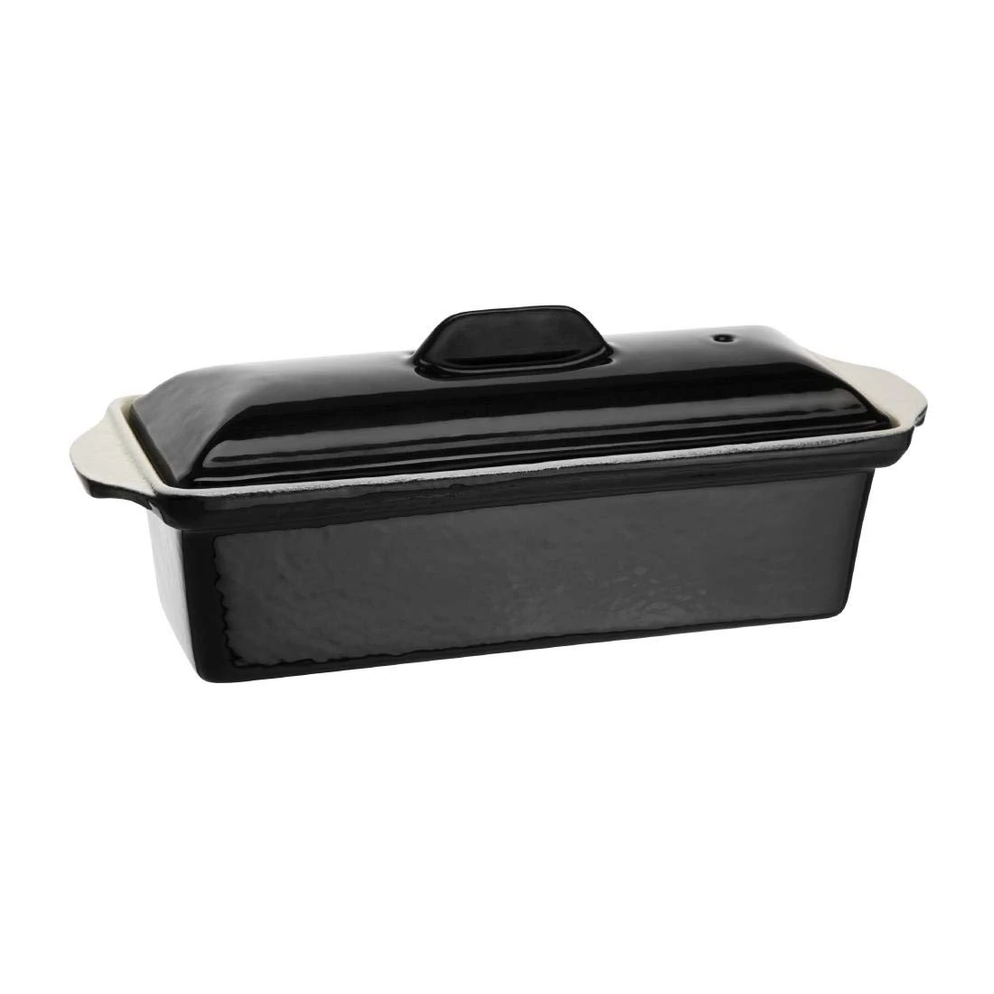 Vogue Cast Iron Pate Terrine Mould 1.3 Litre, Black, Size: 90(H) x 310(W) x 100(D)mm, Enamelled Cast Iron, Induction Compatible, Suitable for all Oven & Hob Types, U559