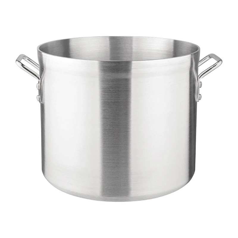 Vogue Aluminium Deep Boiling Pot 33cm, 22.7Ltr - Even Heat Distribution, Ideal for Pasta, Soup, Stew S351